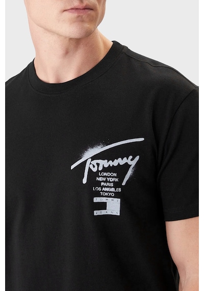 Tommy Jeans Erkek T Shirt Dm0dm22553 Bds Siyah Siyah
