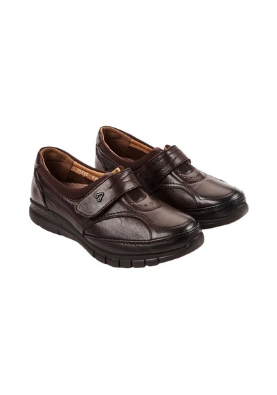 Forelli 29445-G Iris Kahve Kadın Comfort Deri Ayakkabı Çok Renkli