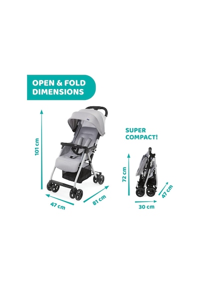 Chicco Ohlala 3 Stroller Bebek Arabası Grey Mist