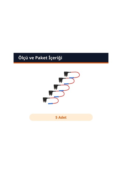 Trobus Fuse Tap Sigorta Çoğaltıcı Standart Bıçak Tipi 5 Adet Diğer