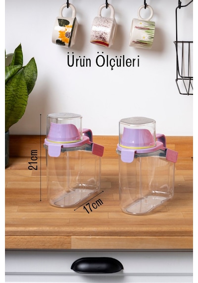 Contalı Sızdırmaz Erzak Saklama Kabı / 1100 Ml / Pembe - Tekli Pembe