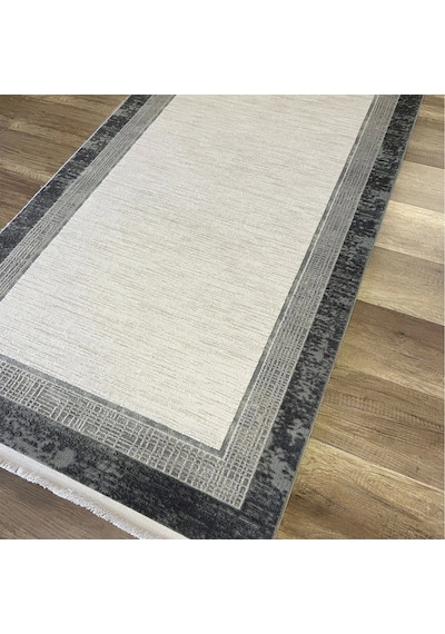 Hoom Rugs Aria 1105 Antrasit Pamuk Tabanlı Modern Halı Antrasit