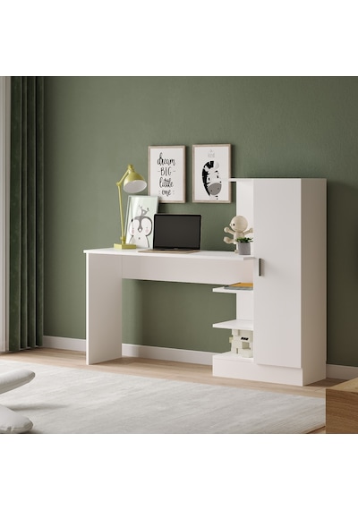 Robinhome Robin Home Arthur Kitaplıklı Çalışma Masası Beyaz