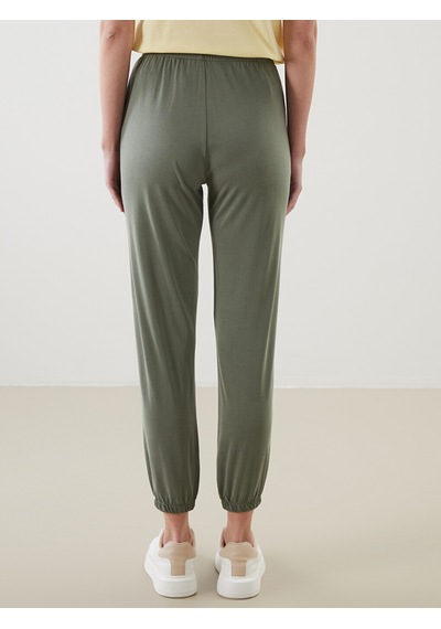 Lcwaıkıkı Classic Haki Beli Lastikli Kadın Jogger Eşofman Altı