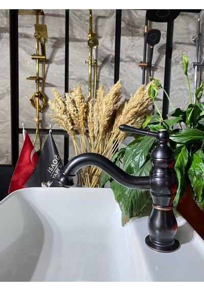 İsaoğlu Yapı Mat Siyah Lavabo Bataryası Siyah Banyo Musluğu Lavabo Bataryası Siyah