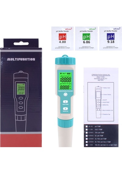 7in1 PH/TDS/EC/ORP/Deniz Suyu Ağırlık/Tuzluluk/Sıcaklık PH Ölçer