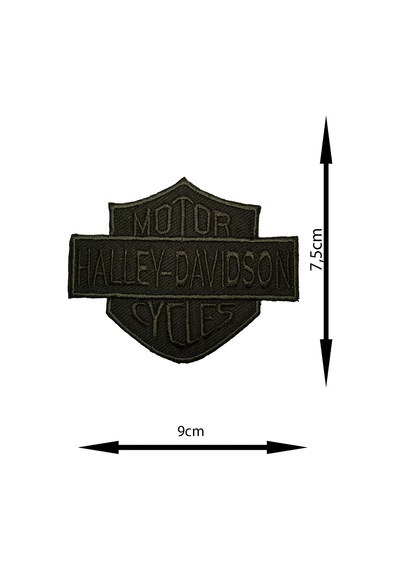 Ütü Ile Yapışan Arma - Patch - Harley Davidson Yeşil Modeli 7,5cm X 9cm - 266401400