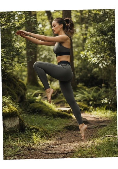 Sculpt Set Yüksek Bel Toparlayıcı Tayt & Destekleyici Spor Sütyeni Pilates Yoga Takımı Gri