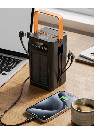 Güneş Enerjili Taşınabilir Powerbank Yüksek Kapasiteli Hızlı Şarj Özellikli - Lisinya