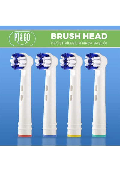 Lexroo Pi&go Oral B Şarjlı Diş Fırçası Uyumlu Yedek Başlık