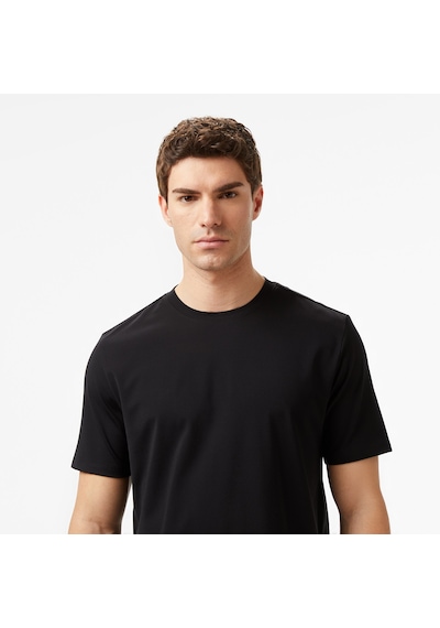 Nautica Erkek Siyah Regular Fit T-shirt Düz V57271t Siyah