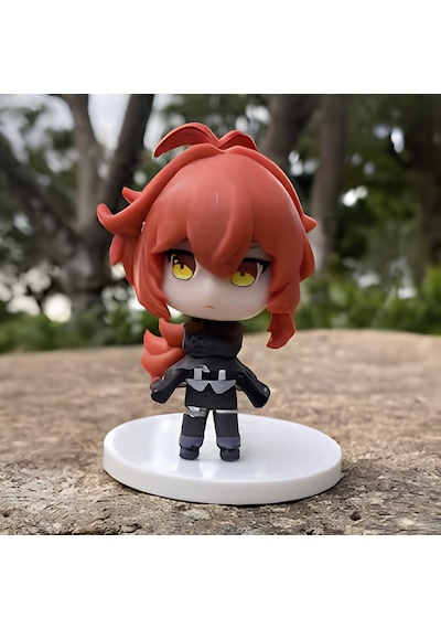 Genshin Impact Diluc Ragnvindr Mini Figür - 10 Cm Anime Aksiyon Figürü