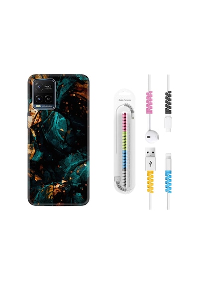 Vivo V21 Kılıf Kablo Koruyuculu Karmaşa 1625