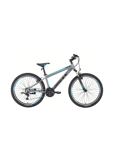 Bisan Cooper V - 27,5 Jant 37 Cm Kadro 21 Vites Dağ Bisikleti - Metalik Gri Mavi Çok Renkli