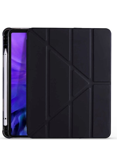 Apple Uyumlu iPad Pro 12.9 2021 Kılıf (5.Nesil) Kalem Bölmeli Smart With