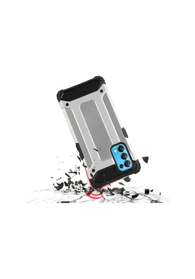 Noktaks - Oppo Uyumlu Oppo Reno 5 5g - Kılıf Çift Katman Zırh Tank Crash Military Kapak - Mavi