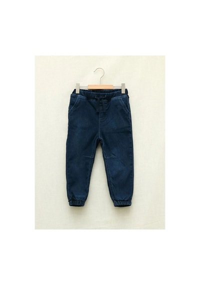 LC Waikiki Lcw Baby İndigo Beli Lastikli Basic Erkek Bebek Jean Pantolon Mavi
