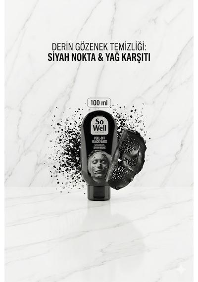 So Well Black Mask Soyulabilen Siyah Maske 100 Ml 2 Adet