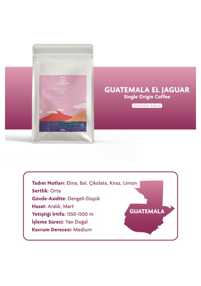 Guatemala El Jaguar 250g Öğütülmüş Kahve Taze Kavrulmuş Espresso