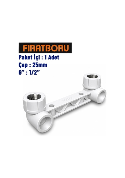 Fırat Kısa Tip Çiftli Batarya Bağlantısı 25mm, 1/2'', 7b81025127
