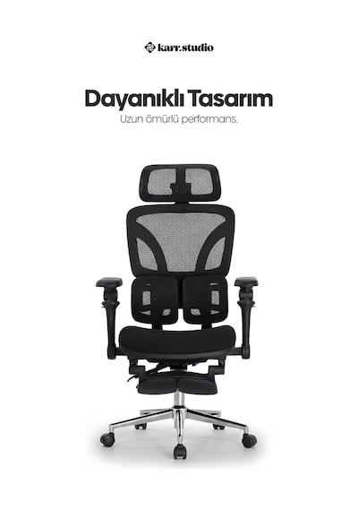 Braga Ergonomik Çalışma Koltuğu - Siyah