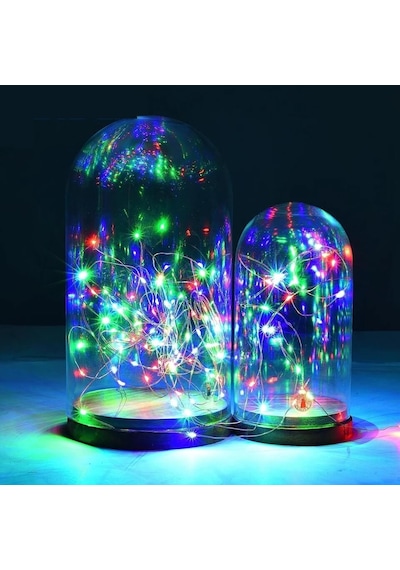 3 Metre Rgb Çok Renkli Led Işıklı Peri Tel Ev Dekoratif Pilli Aydınlatma Organizasyon Süsleme