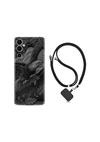 Tecno Pova 4 Kılıf Ipli Boyun Askılı Desenli Silikon Dark Eagle 1909