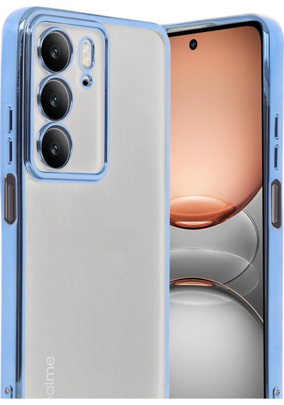 Newface Realme C75 4g Kılıf Razer Lensli Silikon - Glblseme - 48 Açık Mavi