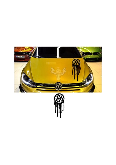 Vw - Volkswagen Logo Kan, Erime Araba Sticker