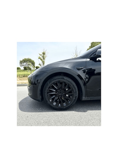 Red Lion Parts Tesla Model Y 2023-2025 Uyumlu 19 İnç Uberturbine Stil Jant Kapağı Seti Parlak Siyah