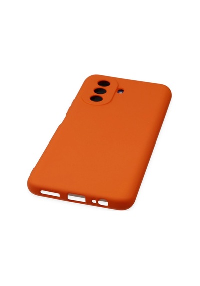Huawei Nova Y70 Kılıf Nano İçi Kadife Silikon - Turuncu -