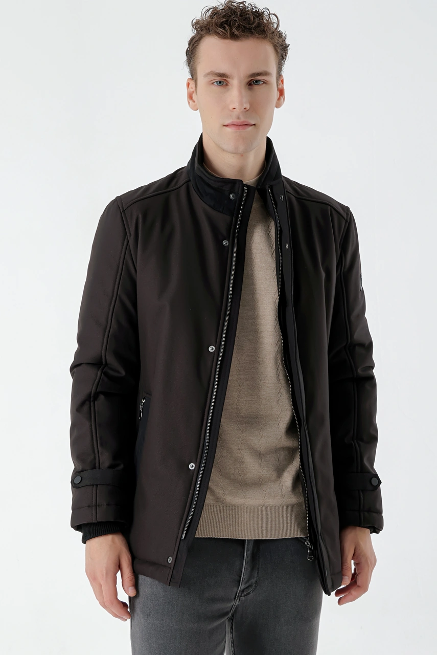 Morven Erkek Siyah Aston Çıtçıtlı Yan Cepli Dynamic Fit Rahat Kesim Mont 26ks024004001 Siyah Siyah