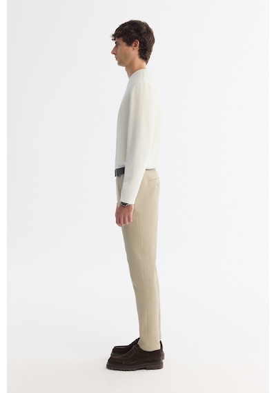 Avva Erkek Ekru Bisiklet Yaka Viskon Karışımlı Basic Regular Fit Sweatshirt A42y1350
