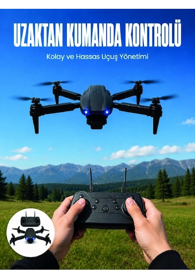 4k Hd Kameralı Katlanabilir Drone Sabit Yükseklik Destekli Uzaktan Kumandalı Drone