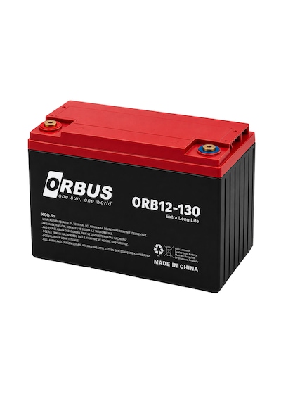 Orbus 12v 130ah Çekiş Aküsü Golf Elektrikli Araç Temizlik Makinesi Orb12-130