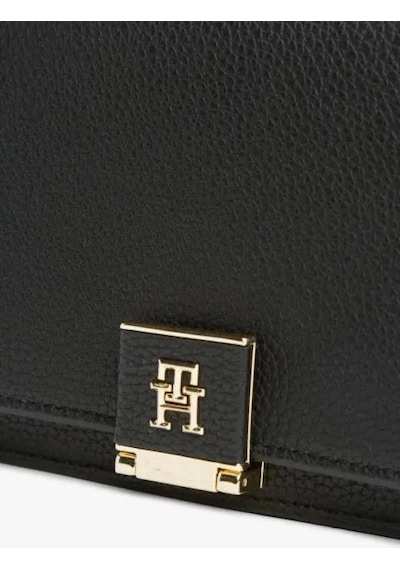 Tommy Hilfiger Kadın Th Monogram Çapraz Siyah Çanta Siyah