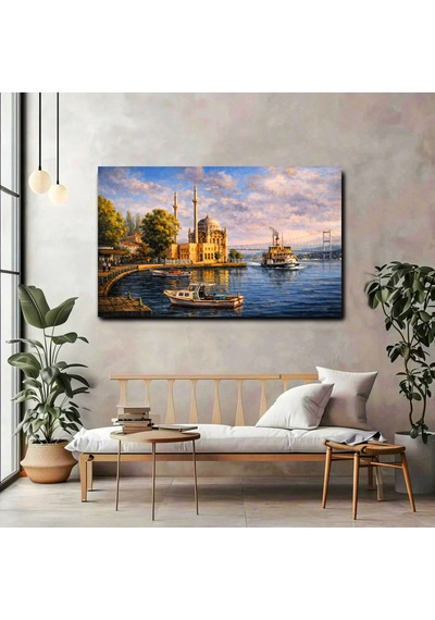 İstanbul Boğazı Ve Ortaköy Camii Kanvas Tablo