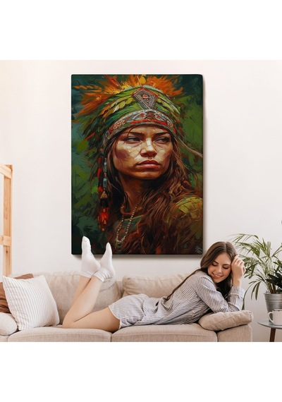 Miyrem^ Canvas Serie Kızıldereli Güzel Kız Tablosu-7774