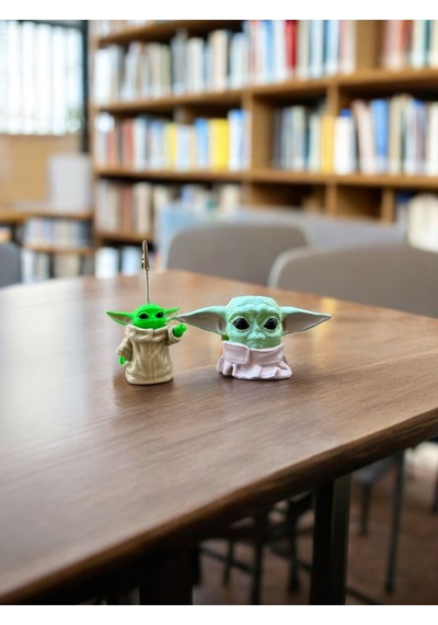 Yeşil Adam Yoda Fotoğraf Not Tutucu Ofis Masası Tutacak Hediyelik Yeşil Setli