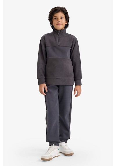 Defacto Erkek Çocuk Polar 2li Takım Yarım Fermuarlı Sweatshirt Eşofman Altı G4965a825wnar227 Antrasit-ar227