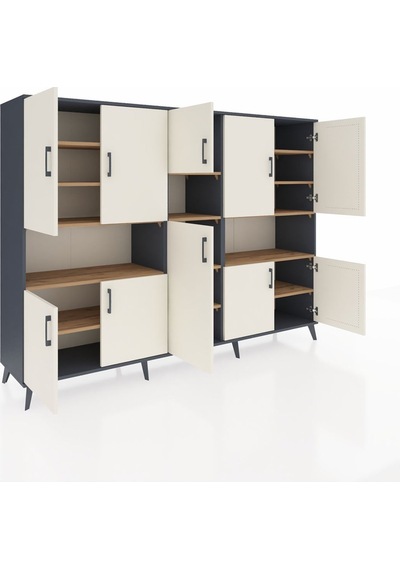 Hyperion Dolap 14 Raflı 10 Kapaklı 220x44x163 Antrasit-aytaşı/çam Aytası/atlas Çam - Antrasıt Hyperion Dolap 14 Raflı 10 Kapaklı 220x44x163 Antrasit-aytaşı/çam Aytası/atlas Çam - Antrasıt
