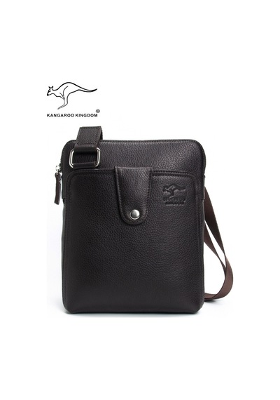 Kangaroo Kıngdom Postacı Çanta Erkek %100 Deri Çapraz Kahverengi Kangaroo K. 4544K