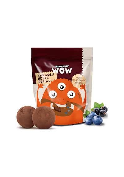 Rawberry Kids Kakaolu Şeker İlavesiz Toplar 8 x 50 G