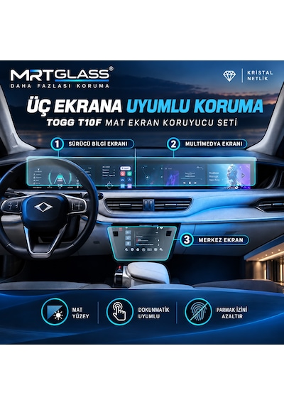 Togg T10f Uyumlu Mat Nano Ekran Koruyucu Seti - 9h Esnek Ekran Koruyucu