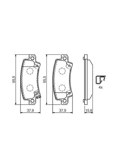 Toyota Corolla 1.6 2001-2007 Bosch Arka Balata Netpar23816 3zz