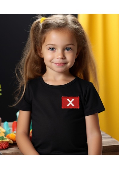 Aselinda Squid Game X Baskılı Tişört - Bisiklet Yaka Pamuklu Unisex Tişört Siyah