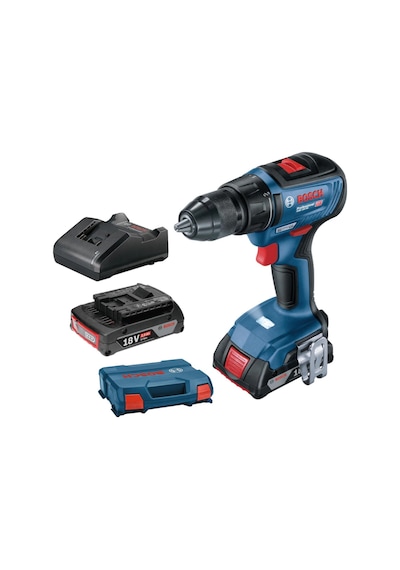 Bosch GSR 18V-50 2.0Ah Çift Akülü Delme Vidalama Makinesi - 06019H5000