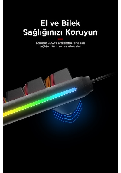 Rampage Claw Blue Switch RGB Mekanik Oyuncu Klavyesi