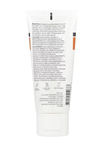 Advanced Clinicals Vitamin C Yüz Ve Vücut Kremi 59ml