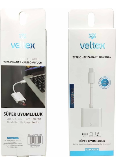 TYPE-C Hafıza Kart Okuyucu Veltex VTX-509